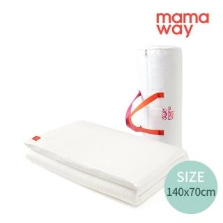 【mamaway 媽媽餵】敷料親膚棉嬰兒床墊愛心床套組(140*70cm 床墊+床套)