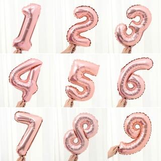 美版16寸玫瑰金氣球數字1個-數字任選(生日氣球 派對 氣球 生日派對)