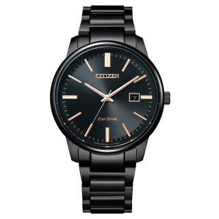 【CITIZEN 星辰】質感卓越光動能時尚男錶-黑/39mm(BM7527-89E)