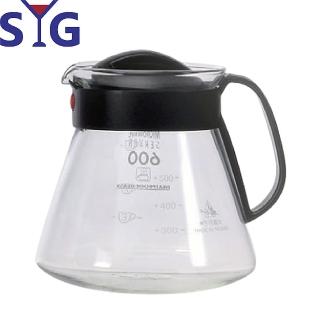 【SYG 臺玻】耐熱花茶咖啡壺600cc(黑握把)
