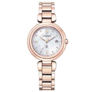 【CITIZEN 星辰】xC 女神魅力光動能電波鈦金屬時尚女錶-玫瑰金/29mm 母親節限定(ES9464-52A)