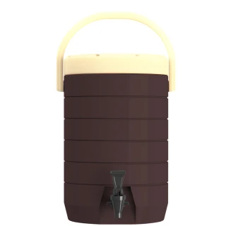 【渥思】304不鏽鋼內膽保溫保冷茶桶-17公升-可可棕(茶桶.保溫.不鏽鋼)