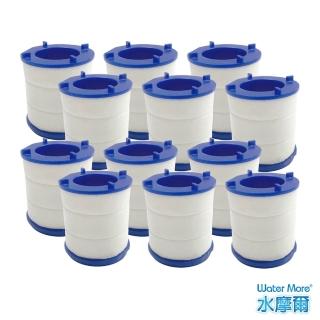 【水摩爾】透明PP高密度濾棉除氯過濾器-專用替換濾芯12入