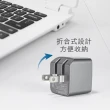 【KINYO】折疊式雙孔USB充電器(CUH-223)