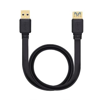 【FUNDIGITAL】USB-A 公 對 母 1.8M 傳輸線 黑