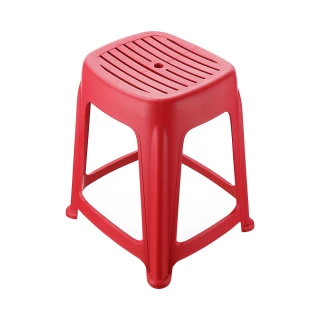 【KEYWAY 聯府】朵朵47cm止滑椅-4入 紅(塑膠椅 餐椅 MIT台灣製造)