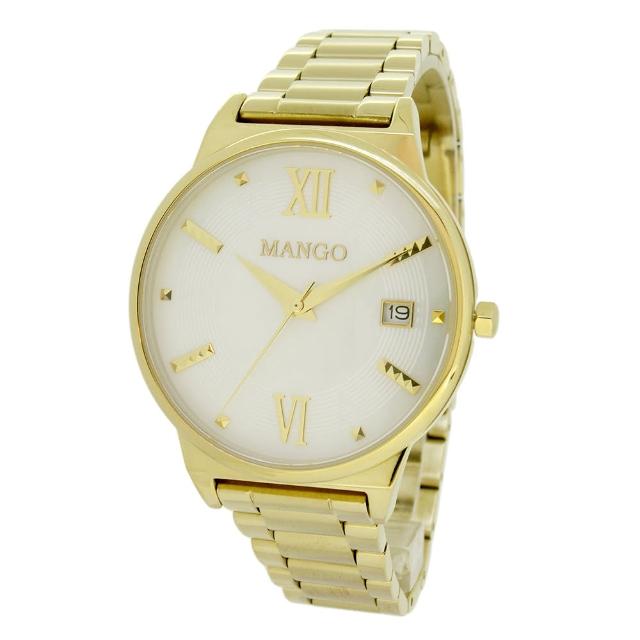 【MANGO】青春活力時尚腕錶-MA6756L-GD(香檳金/36mm)