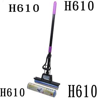 【月陽】臺灣製造蜂巢式強吸水PVA膠棉拖把1+1拖把頭組(H610)