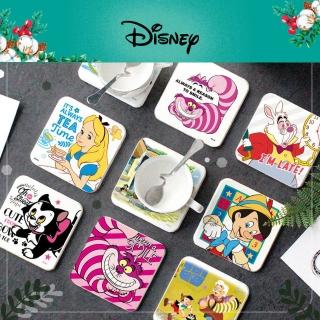 【收納王妃】迪士尼Disney 硬式珪藻土 杯墊 柴郡貓/愛麗絲小木偶 2入/組(尺寸:10x10x0.9cm)
