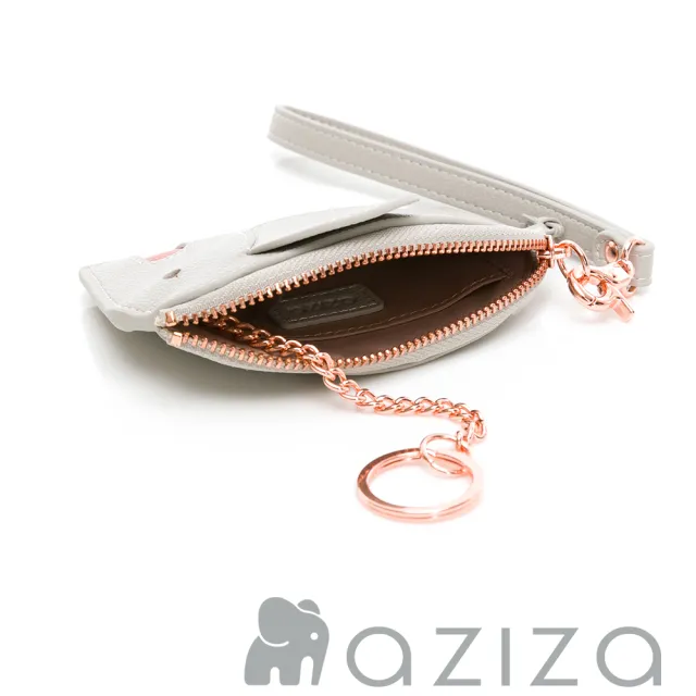 【aziza】小象造型鑰匙零錢包(小象灰)
