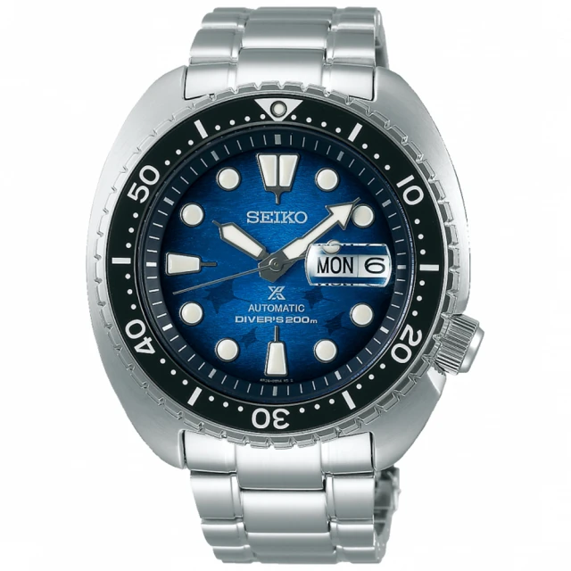 【SEIKO 精工】Prospex 愛海洋魔鬼魟魚機械潛水錶-藍/45mm(SRPE39J1/4R36-06Z0U)