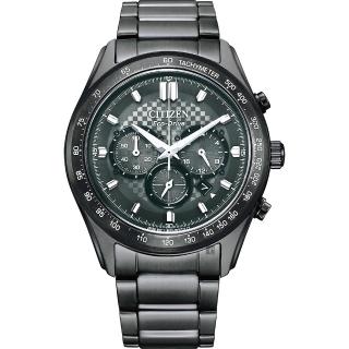 【CITIZEN 星辰】光動能三眼計時手錶 母親節 禮物 男錶(CA4457-81H)