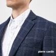 【pierre cardin 皮爾卡登】商務休閒 男款 經典格紋休閒西裝外套-深藍(5205572-38)