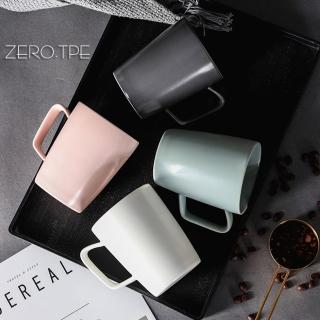 原點居家創意 啞光彩色馬克杯330ml 2入組 4色任選(陶瓷馬克杯/馬克杯/咖啡杯)