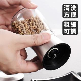【料理用具】玻璃手動研磨罐(廚房 烘焙 料理 胡椒研磨罐 玻璃研磨器 調味料研磨罐 交換禮物)