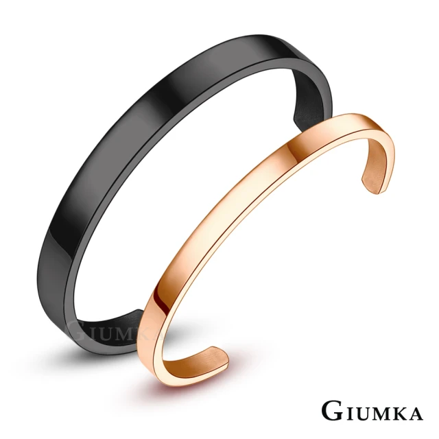 【GIUMKA】白鋼手環．黑/玫(情人節禮物)