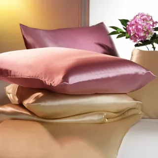 【YES】100%純蠶絲經典枕頭套-玫瑰粉