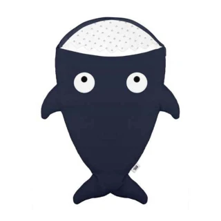 【BabyBites 鯊魚咬一口】西班牙設計-純棉嬰幼兒多功能睡袋-丈青藍(輕量版)