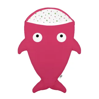 【BabyBites 鯊魚咬一口】西班牙設計-純棉嬰幼兒多功能睡袋-莓果紅(標準版)