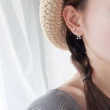 【Emi 艾迷】韓系925銀針清新櫻桃鋯石珍珠耳勾耳環