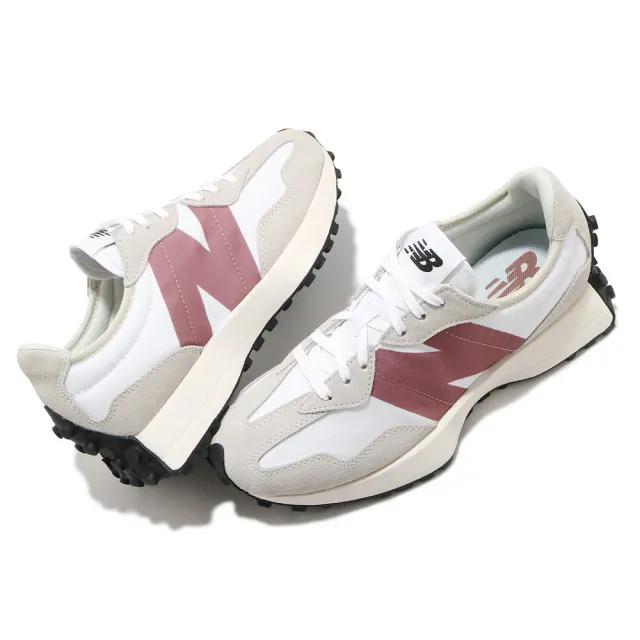 NEW BALANCE】休閒鞋327 網美女鞋厚底增高乾燥玫瑰米白珊瑚紅NB 紐巴倫