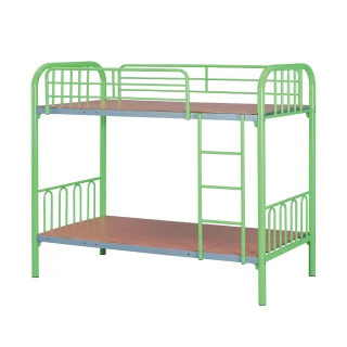 【綠活居】吉斯   現代3.2尺鐵製單人雙層床台組合(四色可選)