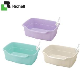 【Richell 利其爾】卡羅方型貓便盆-大（無上蓋）(ID56061 / ID56063 / ID56065)