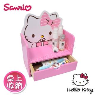 【HELLO KITTY】可愛凱蒂貓 單層抽屜收納盒 桌上收納 文具收納(正版授權台灣製)