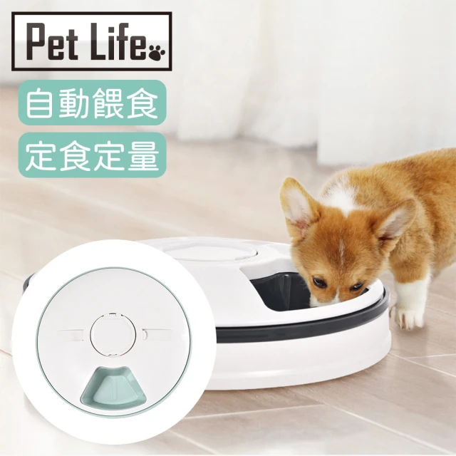 【Pet Life】智能定時定量寵物餵食器/六孔分隔自動旋轉餵食器