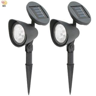 【月陽】超值2入可調太陽能充電式自動光控3LED庭園燈草坪燈插地燈(50112)
