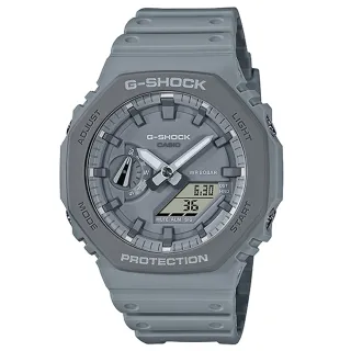 【CASIO 卡西歐】G-SHOCK 雙顯 男錶 矽膠錶帶 防水200米 礦物玻璃(GA-2110ET-8A)