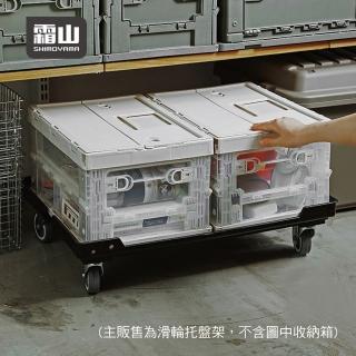 【SHIMOYAMA 日本霜山】ABS移動式收納籃/整理箱滑輪託盤架(平板滑輪車/帶輪託盤/附輪託盤)