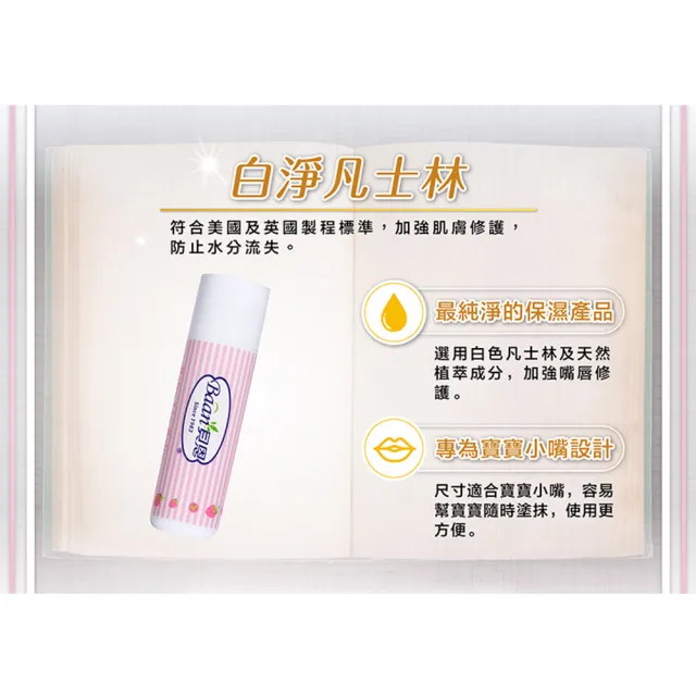 【Baan 貝恩】嬰兒修護唇膏5g(保濕系列)