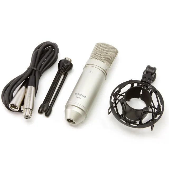 【TASCAM】TM-80 Silver 電容麥克風套裝組 銀色版(台灣公司貨 商品保固有保障)