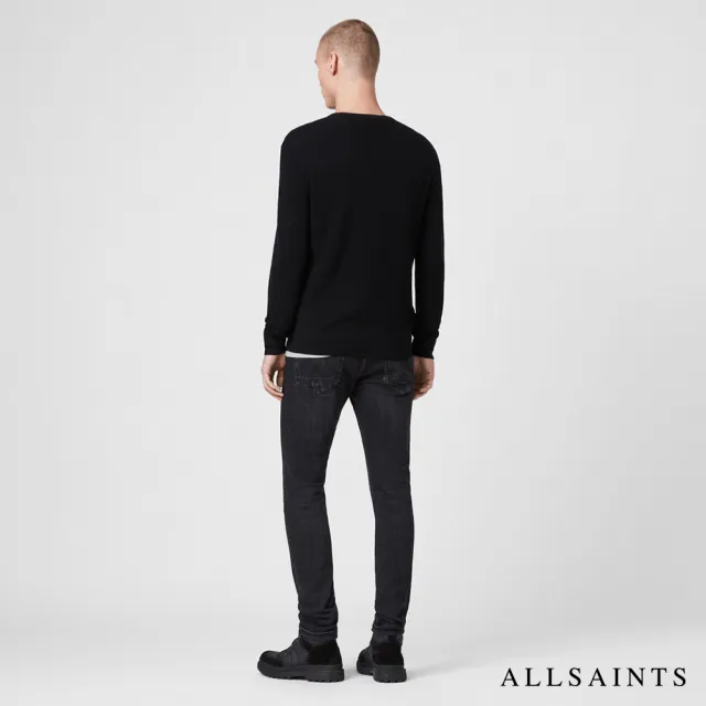 【ALLSAINTS】IVAR MERINO 公羊頭骨刺繡美麗諾羊毛針織上衣-黑 MK034P