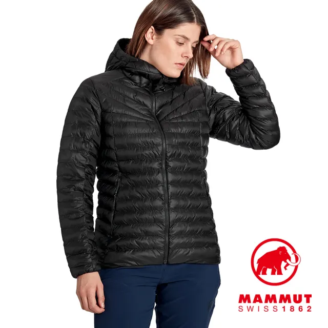 Mammut 長毛象】Albula IN Hooded Jacket 防潑水連帽化纖外套黑色女款