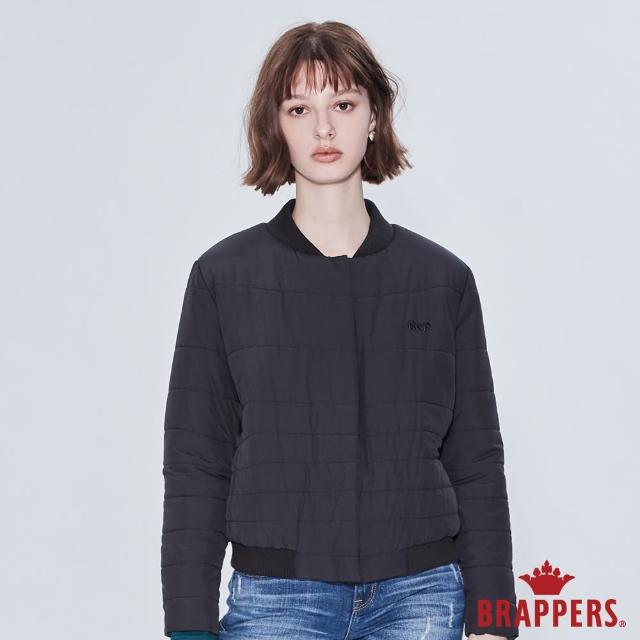 【BRAPPERS】雙11 女款 棒球領短版外套(黑)