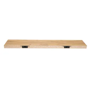 【特力屋】 超厚棚板附托架 黃金橡木色 120cm