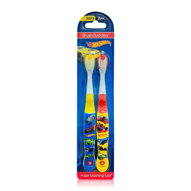 【Hot Wheels】小汽車兒童牙刷(2入)