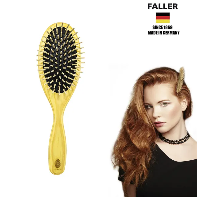 【FALLER 芙樂】德國製FSC大尺寸松木氣墊好按摩木齒梳(氣墊好按摩梳/梳頭按摩美容/雙11)