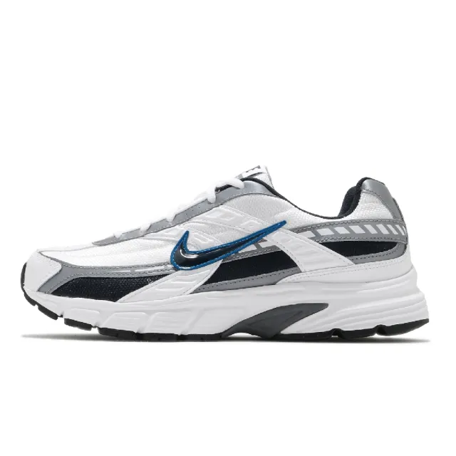 【NIKE 耐吉】慢跑鞋 Initiator 運動鞋 男女鞋 復古 避震 復古 情侶穿搭 白 藍(394055-101)