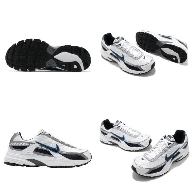 【NIKE 耐吉】慢跑鞋 Initiator 運動鞋 男女鞋 復古 避震 復古 情侶穿搭 白 藍(394055-101)