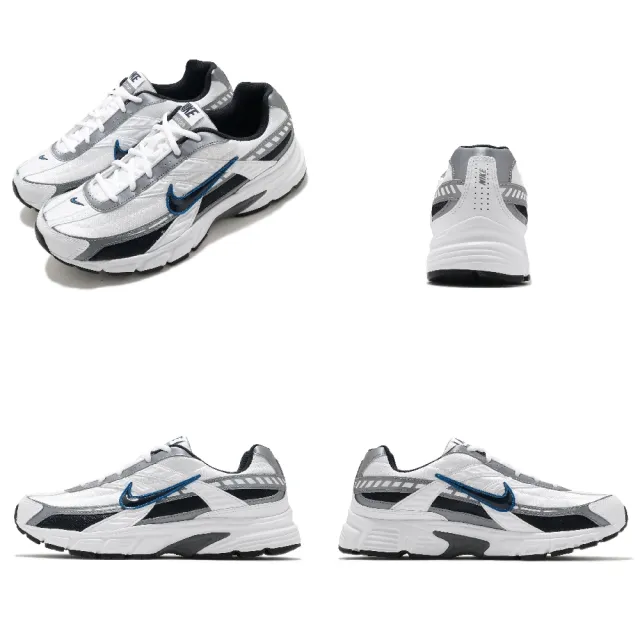 【NIKE 耐吉】慢跑鞋 Initiator 運動鞋 男女鞋 復古 避震 復古 情侶穿搭 白 藍(394055-101)
