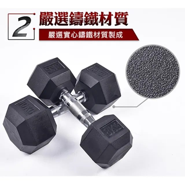 【AD-ROCKET】六角包膠啞鈴/啞鈴/重訓/健身(7.5KG)