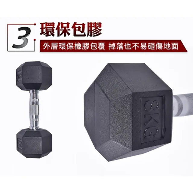【AD-ROCKET】六角包膠啞鈴/啞鈴/重訓/健身(7.5KG)