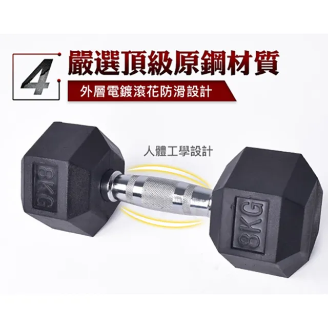 【AD-ROCKET】六角包膠啞鈴/啞鈴/重訓/健身(7.5KG)
