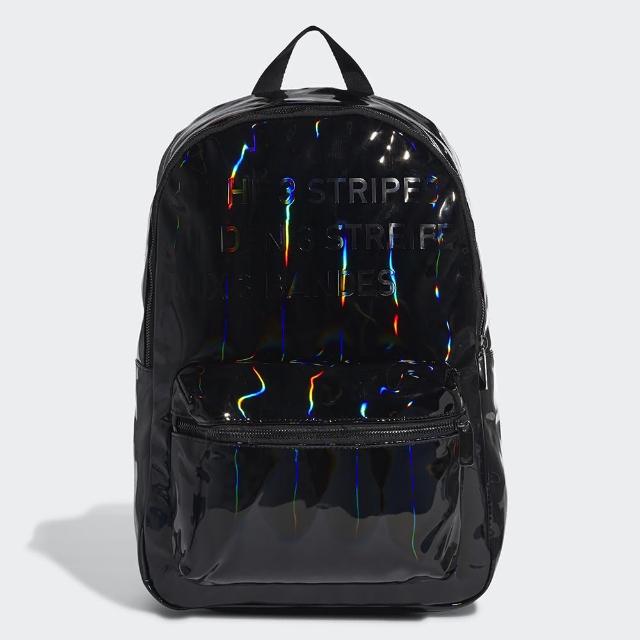 【adidas 愛迪達】BACKPACK PU IR 鐳射 黑色 後背包(GD1658)