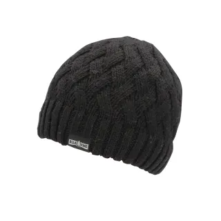 【青松戶外】菱格編織毛帽-黑色 B62011-09(毛線帽/編織帽/保暖帽)