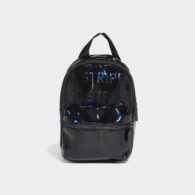 【adidas 愛迪達】BACKPACK MINI PU 黑色 鐳射 迷你後背包(GD1659)