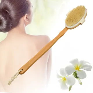 【幸福揚邑】楠竹豬鬃毛去角質長柄按摩沐浴刷